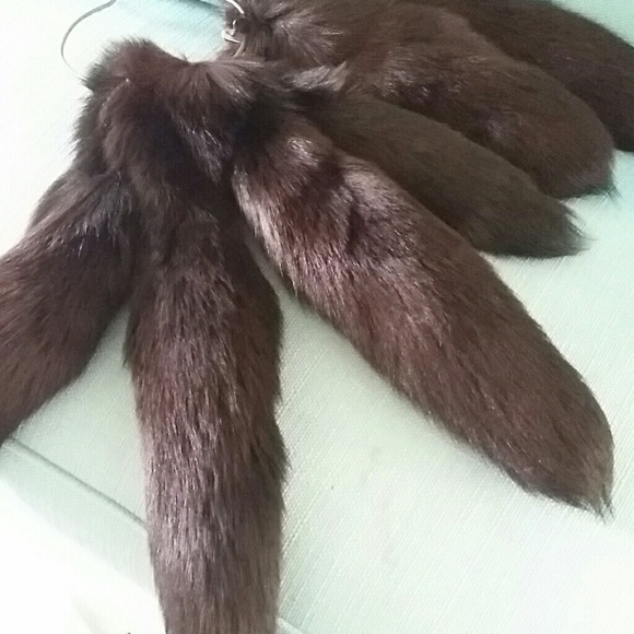 Genuine Black Fox Tails - Picture 2 of 6